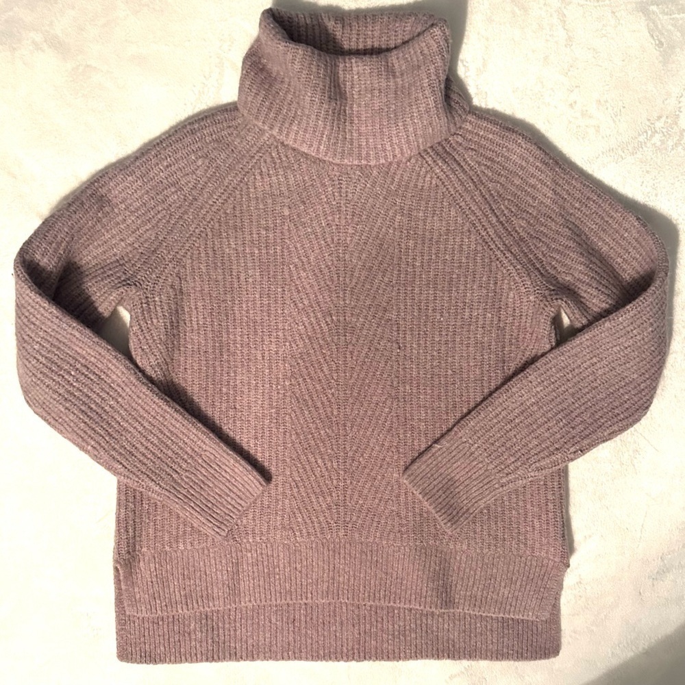 Madewell Lavender Mercer Turtleneck Wool Sweater Cozy Yarn Womens S purple